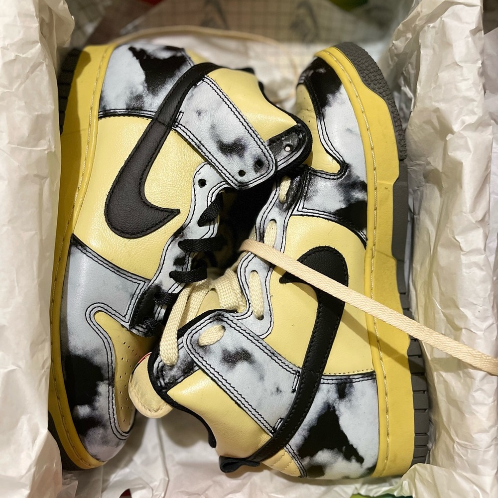 Nike Dunk High Black Acid Wash